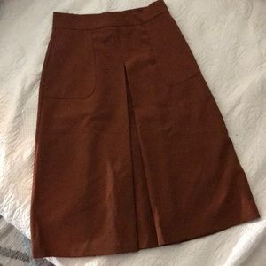 Pencil Skirt with Pockets Burnt Orange